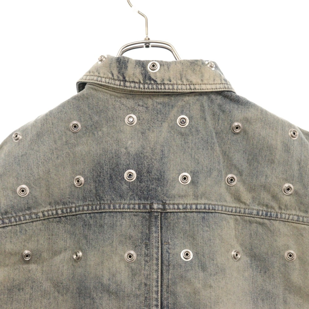 DRKSHDW(ダークシャドウ) Cropped Jacket スタッズ装飾 クロップド デニムジャケット デニムベスト インディゴ DS01D1710-DKYES2