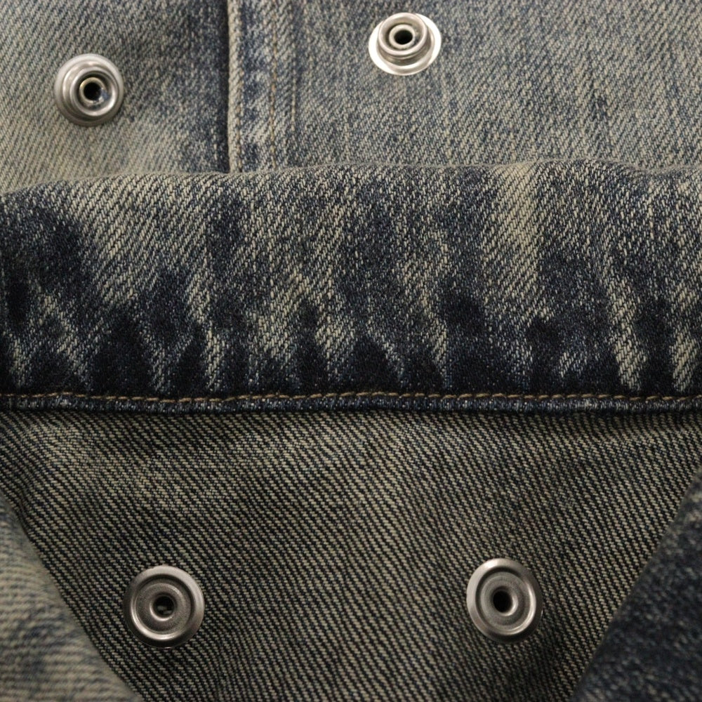 DRKSHDW(ダークシャドウ) Cropped Jacket スタッズ装飾 クロップド デニムジャケット デニムベスト インディゴ DS01D1710-DKYES2