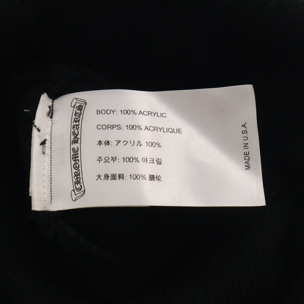 CHROME HEARTS(クロムハーツ) ×MATTY BOY PPO WOOL WATCH CAP マッティボーイ チョンパー刺繍ニットキャップ ビーニー ニット帽 ブラック