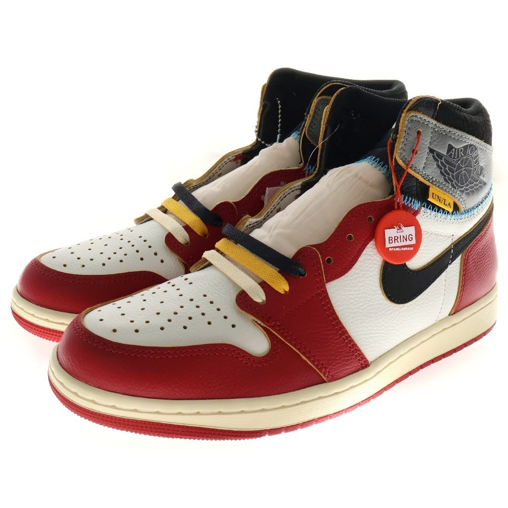 NIKE(ナイキ) ×UNION ユニオン AIR JORDAN 1 RETRO HIGH OG Chicago エアジョーダン1 ハイ ハイカットスニーカー シカゴ レッド/ホワイト US10.5/28.5cm HV8563-600