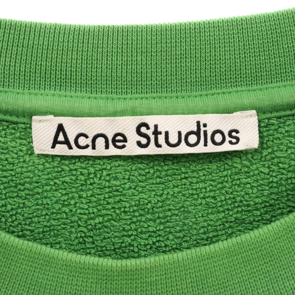 Acne Studios(アクネ ストゥディオズ) Bubble Logo Sweatshirt バブルロゴ クルーネックスウェットトレーナー グリーン FN-MN-SWEA000311 BI0172-