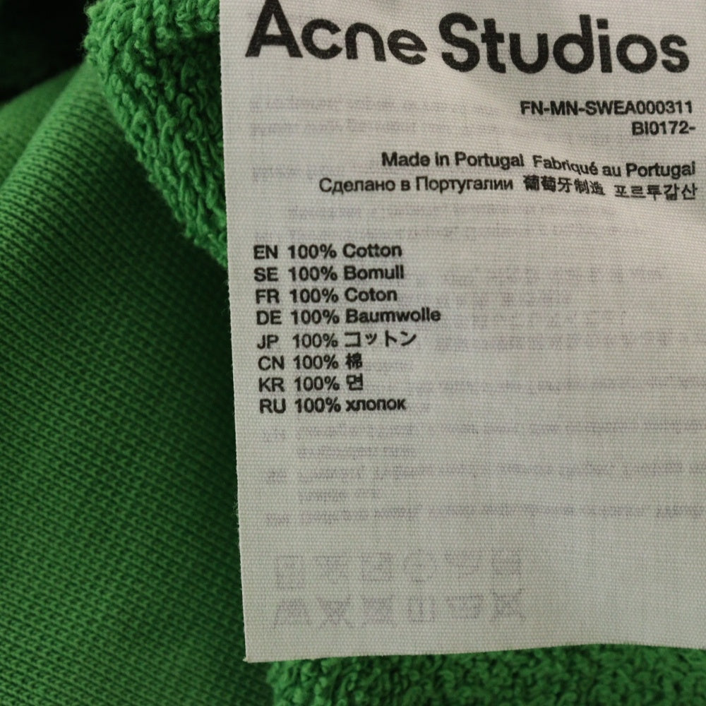 Acne Studios(アクネ ストゥディオズ) Bubble Logo Sweatshirt バブルロゴ クルーネックスウェットトレーナー グリーン FN-MN-SWEA000311 BI0172-