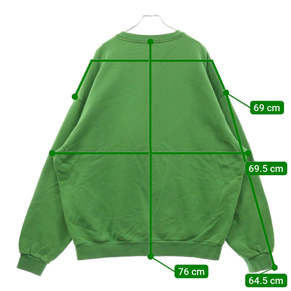 Acne Studios(アクネ ストゥディオズ) Bubble Logo Sweatshirt バブルロゴ クルーネックスウェットトレーナー グリーン FN-MN-SWEA000311 BI0172-