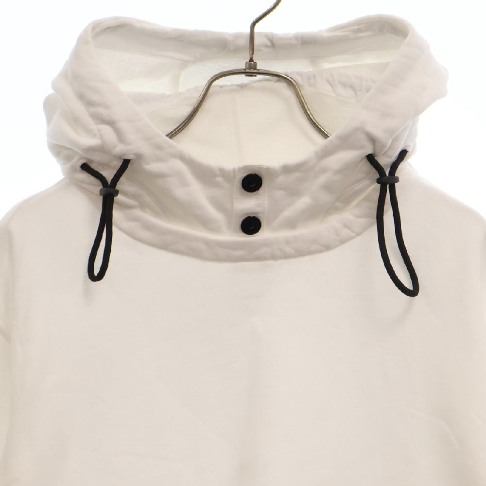 STONE ISLAND(ストーンアイランド) Wappen Patch Two Button Cotton Hoodie ロゴワッペン プルオーバースウェットパーカー フーディー ホワイト 711560720