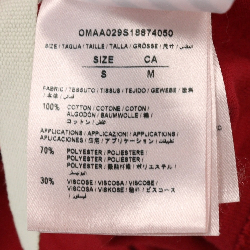 OFF-WHITE(オフホワイト) 18SS Champion T-Shirt チャンピオン ロゴ刺繍半袖Tシャツ レッド OMAA029S18874050