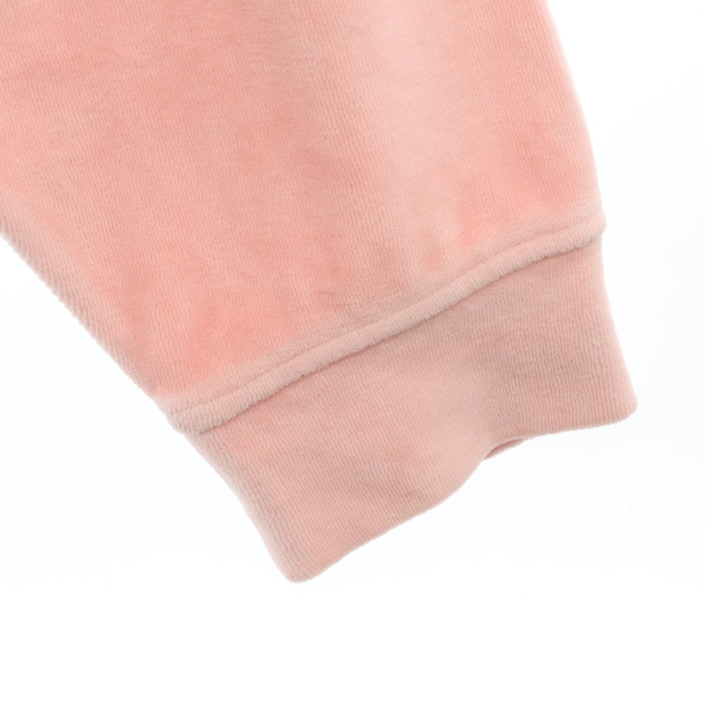 ALEXANDER WANG(アレキサンダーワン) Logo Crewneck Swaetshirt ラインストーン装飾 ベロアクルーネックスウェットトレーナー ピンク レディース