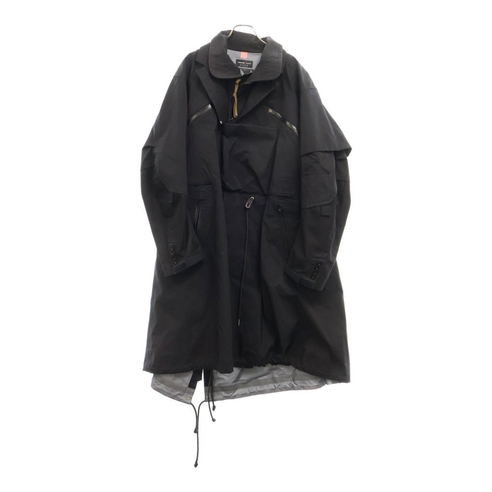 ACRONYM(アクロニウム) 22SS ×sacai TRENCH COAT ×サカイ ドッキング ナイロントレンチコート ロングコート ブラック 22-02760M