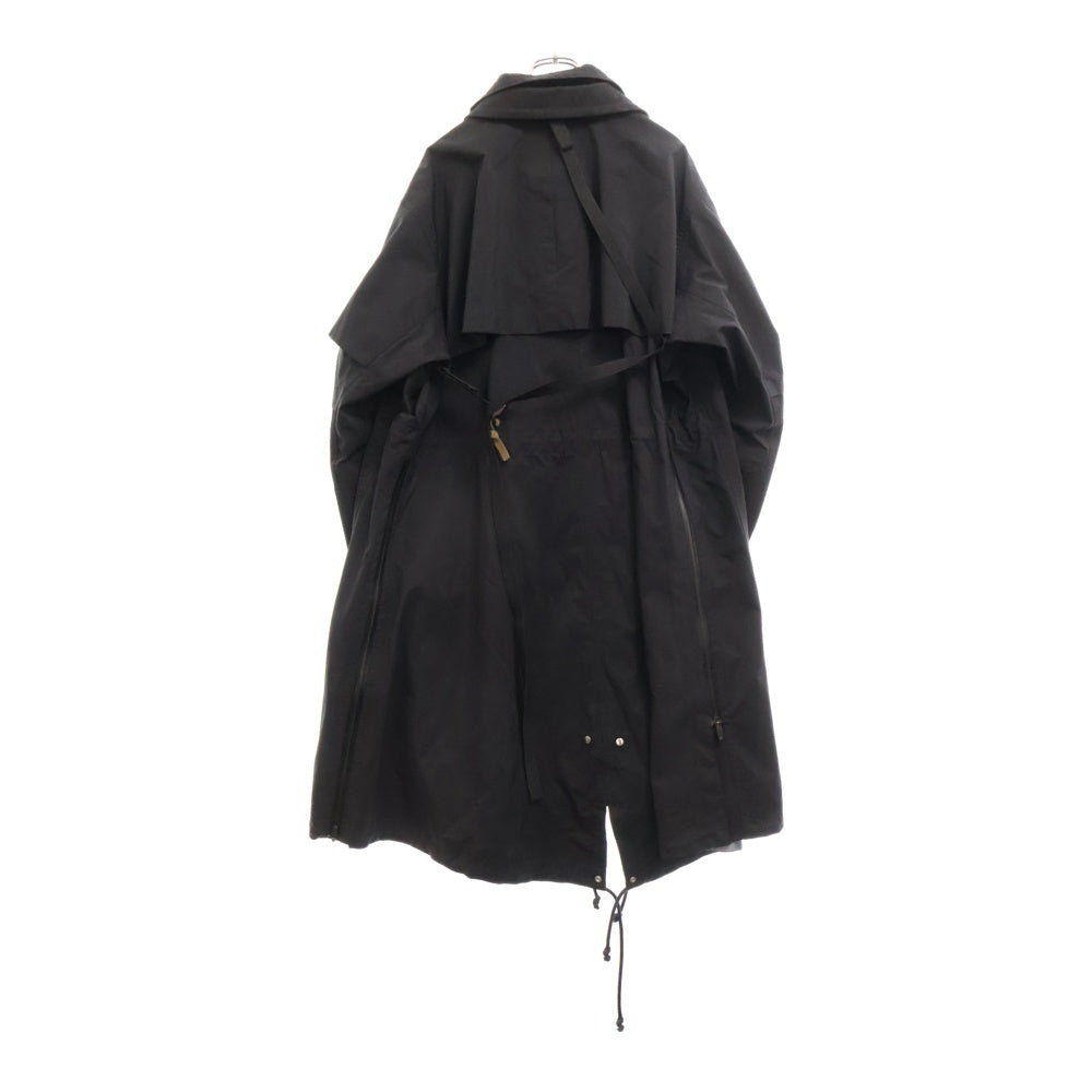 ACRONYM(アクロニウム) 22SS ×sacai TRENCH COAT ×サカイ ドッキング ナイロントレンチコート ロングコート ブラック 22-02760M