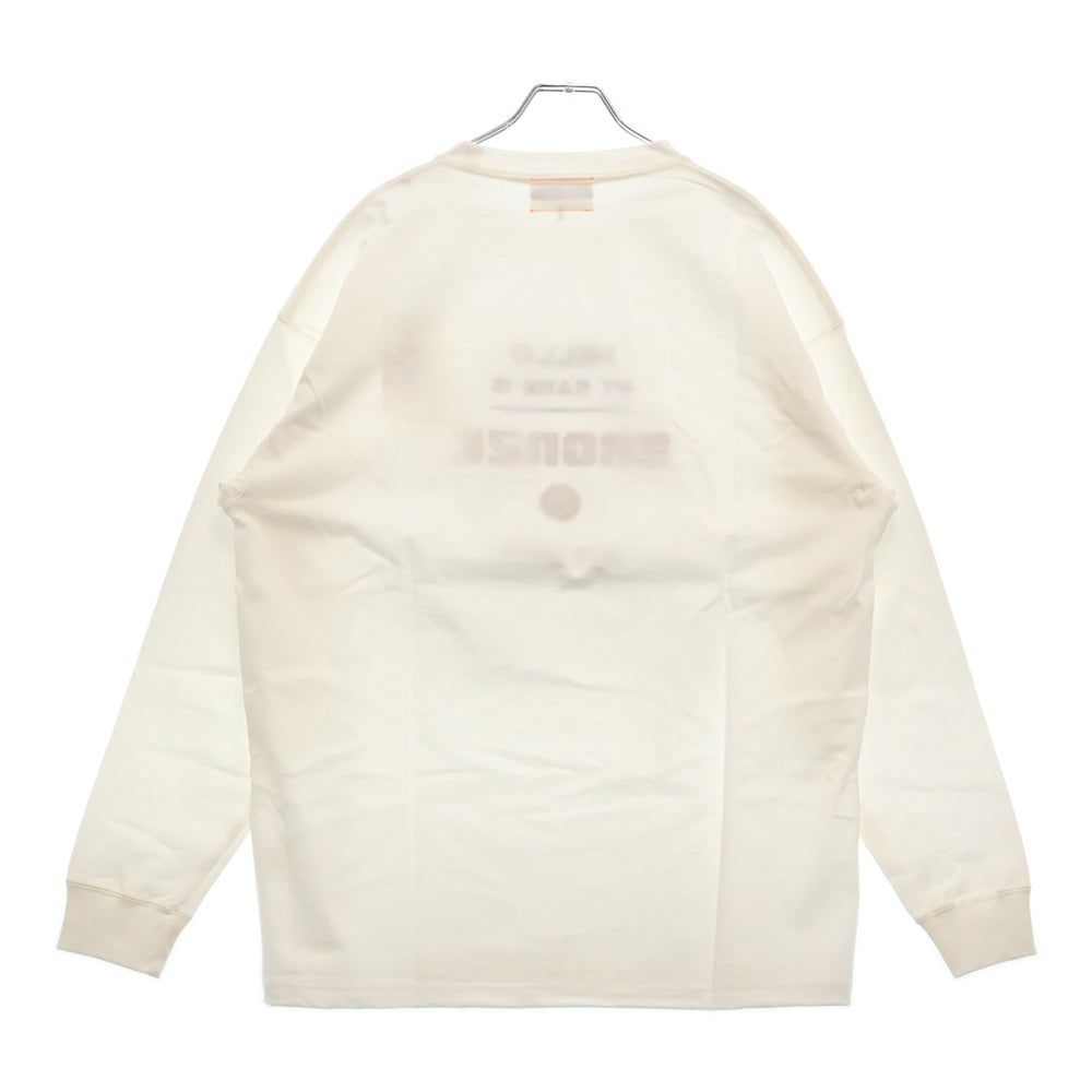 VAULTROOM(ボルトルーム) BRONZE L/S TEE フロント刺繍 長袖Tシャツ ロンT カットソー ホワイト