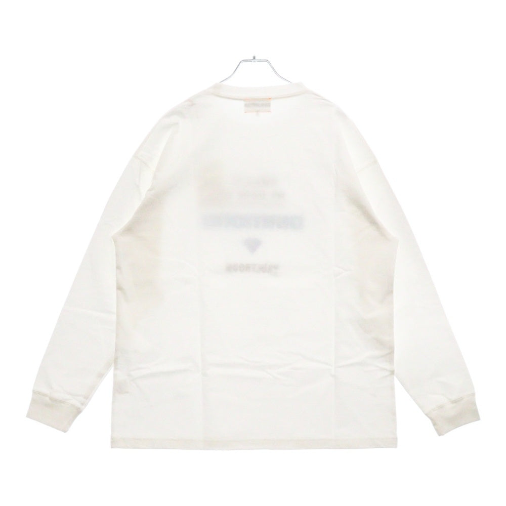 VAULTROOM(ボルトルーム) DIAMOND L/S TEE フロント刺繍 長袖Tシャツ ロンT カットソー ホワイト
