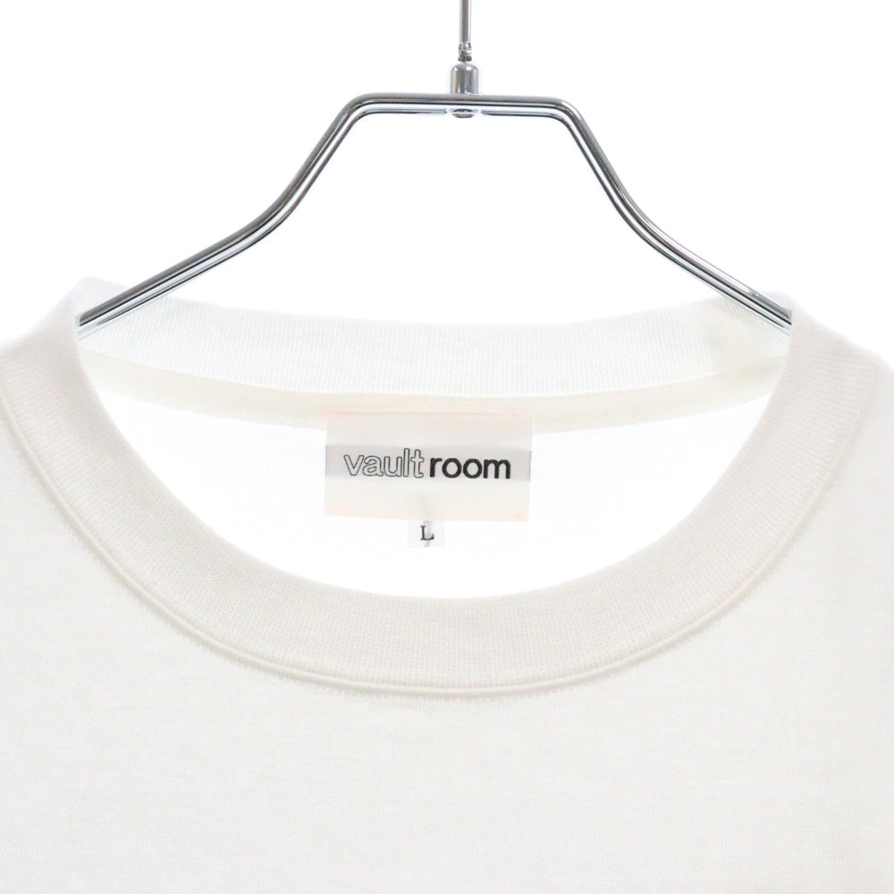 VAULTROOM(ボルトルーム) DIAMOND L/S TEE フロント刺繍 長袖Tシャツ ロンT カットソー ホワイト