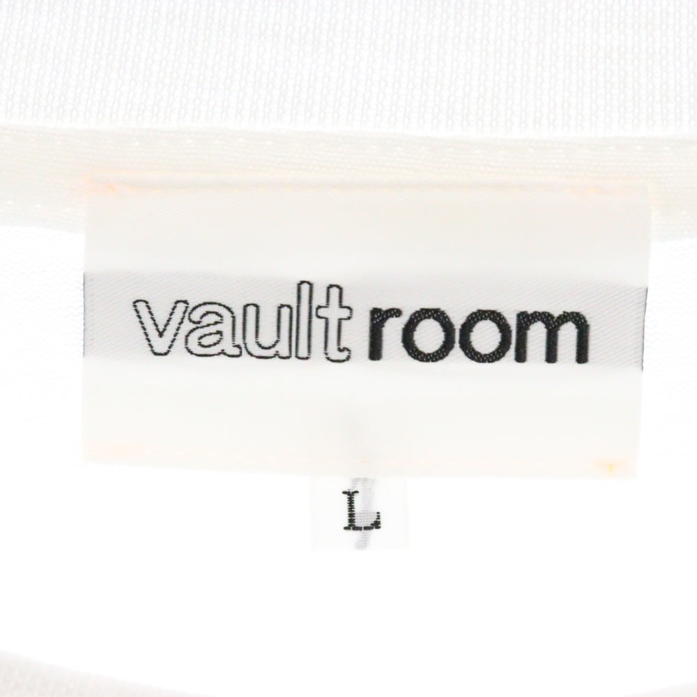VAULTROOM(ボルトルーム) DIAMOND L/S TEE フロント刺繍 長袖Tシャツ ロンT カットソー ホワイト