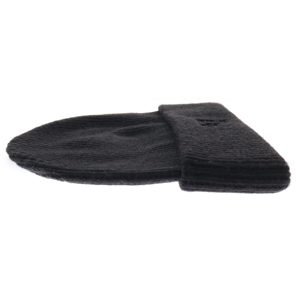 ALEXANDER WANG(アレキサンダーワン) DEBOSS BEANIE ロゴ刺繍ビーニー ニット帽 ビーニー ブラック 4KC4239073