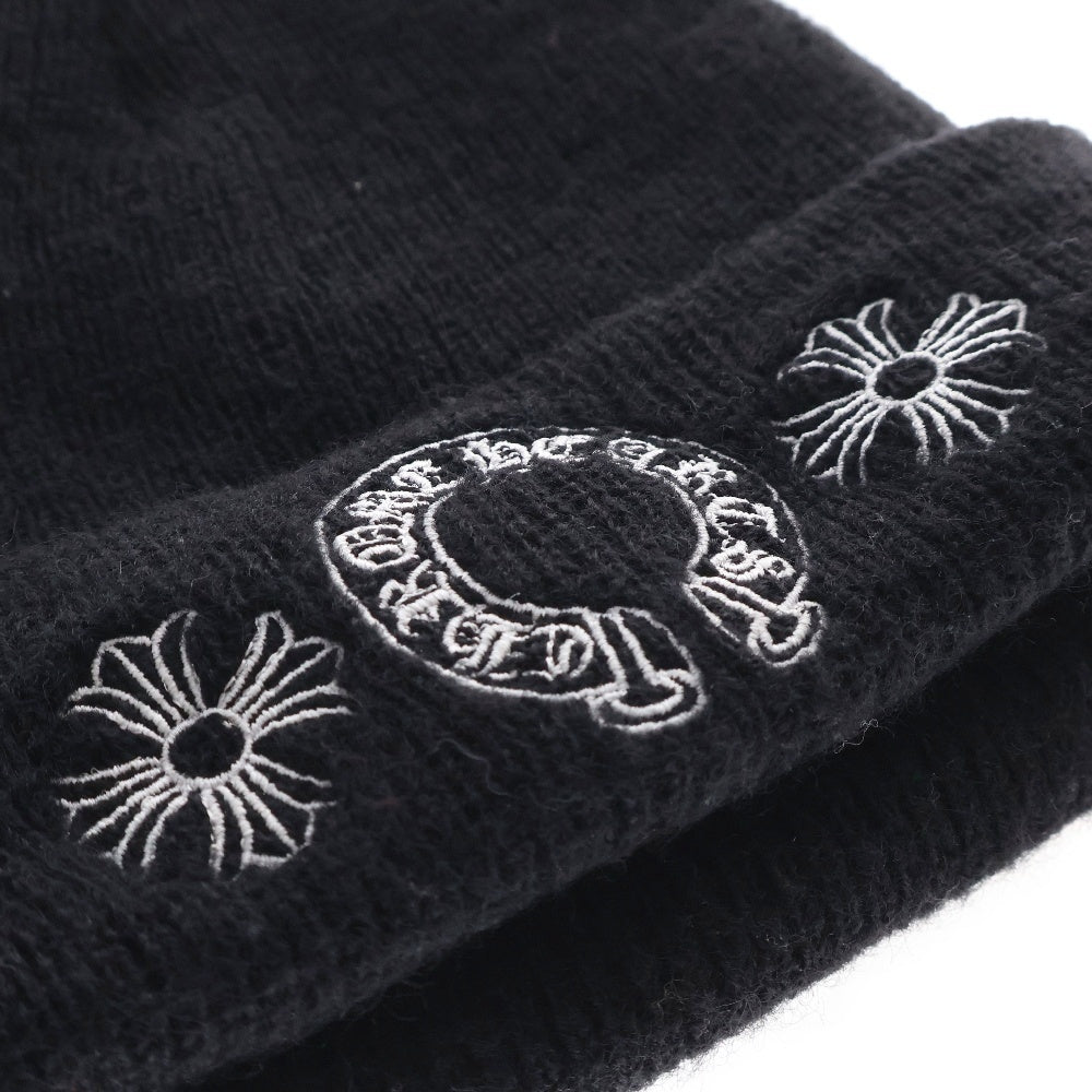 CHROME HEARTS(クロムハーツ) WOOL WATCH CAP CHプラスホースシューニットキャップ ビーニー帽子 ブラック