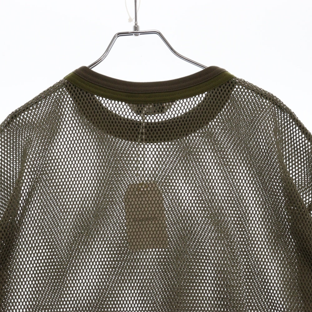Sasquatchfabrix.(サスクワッチファブリックス) 25SS H/S TOP MESH 半袖メッシュTシャツ カーキ 25SS-CST-005