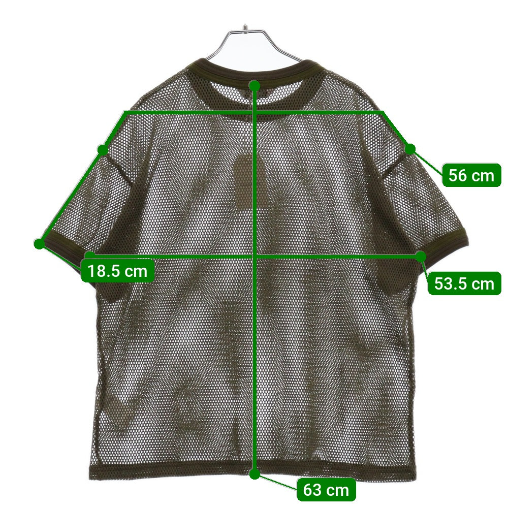 Sasquatchfabrix.(サスクワッチファブリックス) 25SS H/S TOP MESH 半袖メッシュTシャツ カーキ 25SS-CST-005