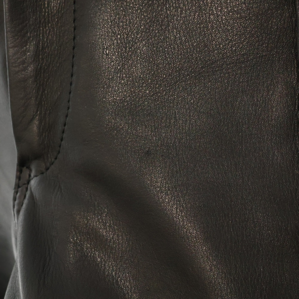FILL THE BILL(フィルザビル) 24AW ×ALONE BOOTSCUT LEATHER PANTS ×アローン ブーツカット レザーパンツ ブラック 304-242012