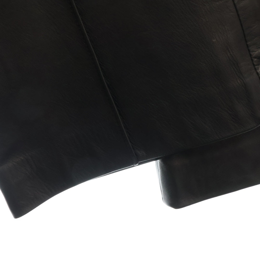 FILL THE BILL(フィルザビル) 24AW ×ALONE BOOTSCUT LEATHER PANTS ×アローン ブーツカット レザーパンツ ブラック 304-242012