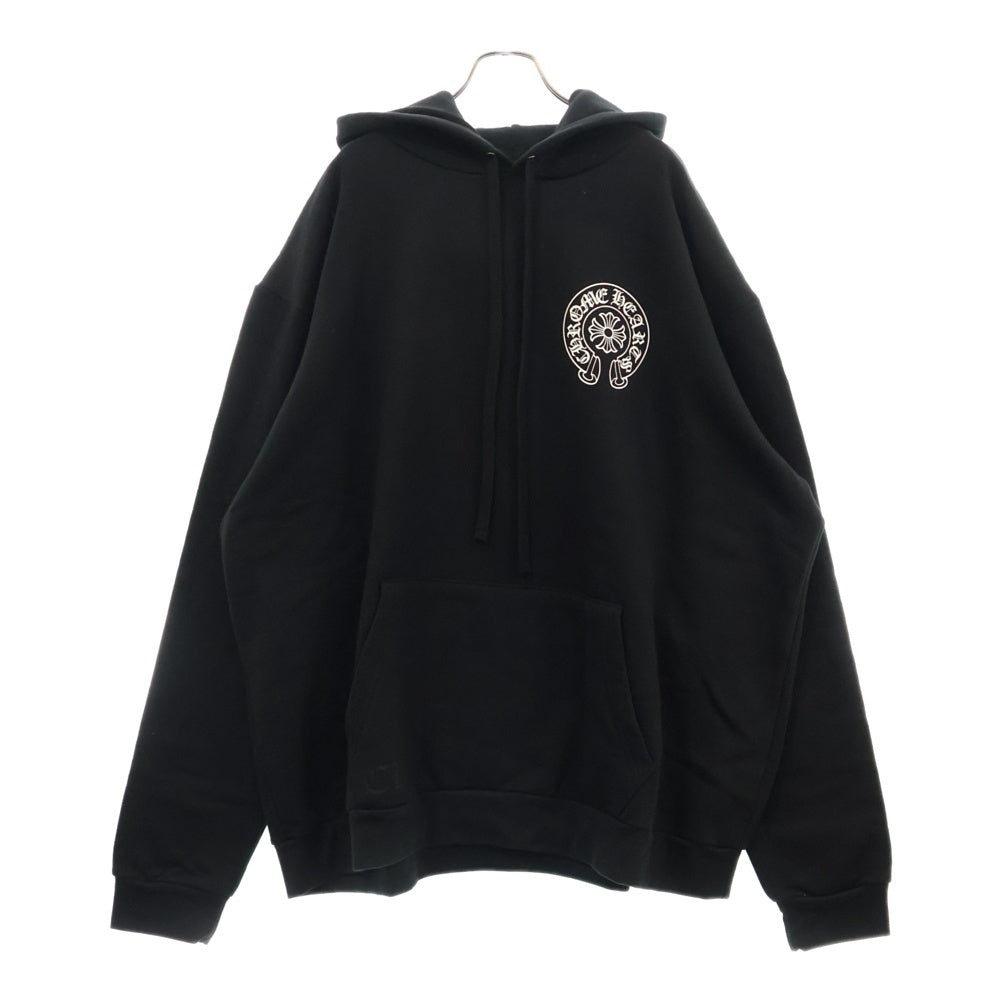 CHROME HEARTS(クロムハーツ) SWTSHRT PLVR LTD HONGKONG 香港限定 ホースシュープリント プルオーバースウェットパーカー フーディー ブラック
