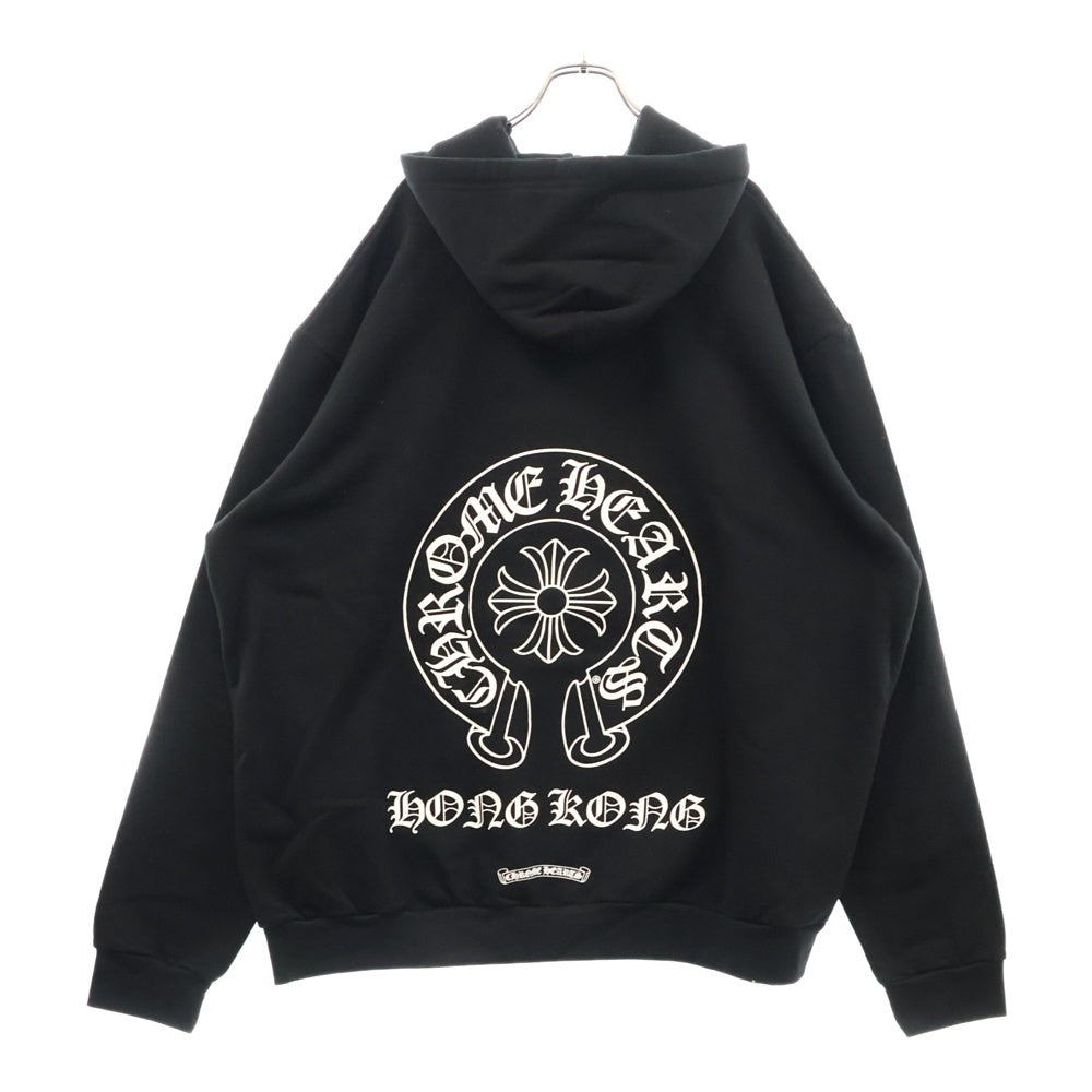 CHROME HEARTS(クロムハーツ) SWTSHRT PLVR LTD HONGKONG 香港限定 ホースシュープリント プルオーバースウェットパーカー フーディー ブラック