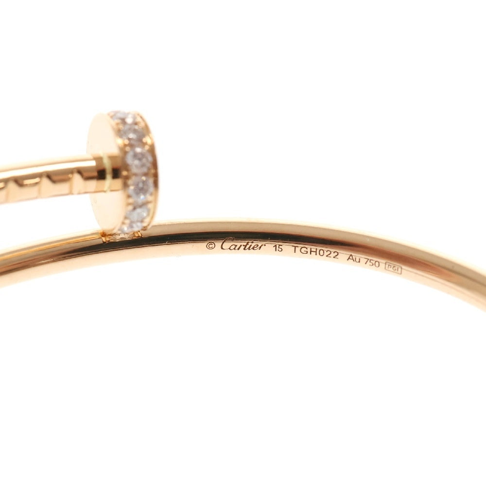 Cartier(カルティエ) ジュストアンクル S? バングル ブレスレット ハーフダイヤ Au750