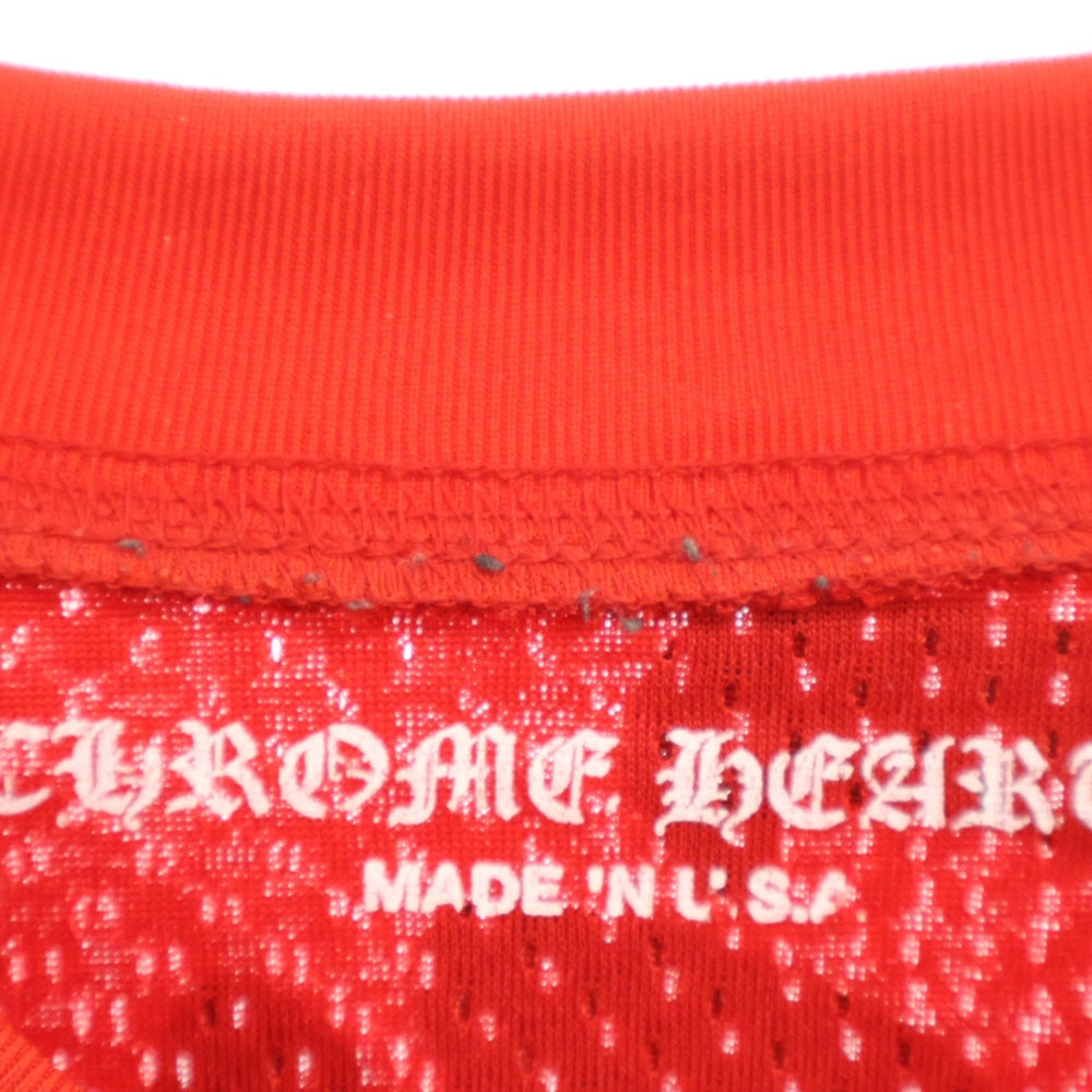 CHROME HEARTS(クロムハーツ) ×MATTY BOY PPO FORM TEAM MESH WARM UP JERSEY TEE マッティボーイ メッシュ長袖Tシャツ レッド