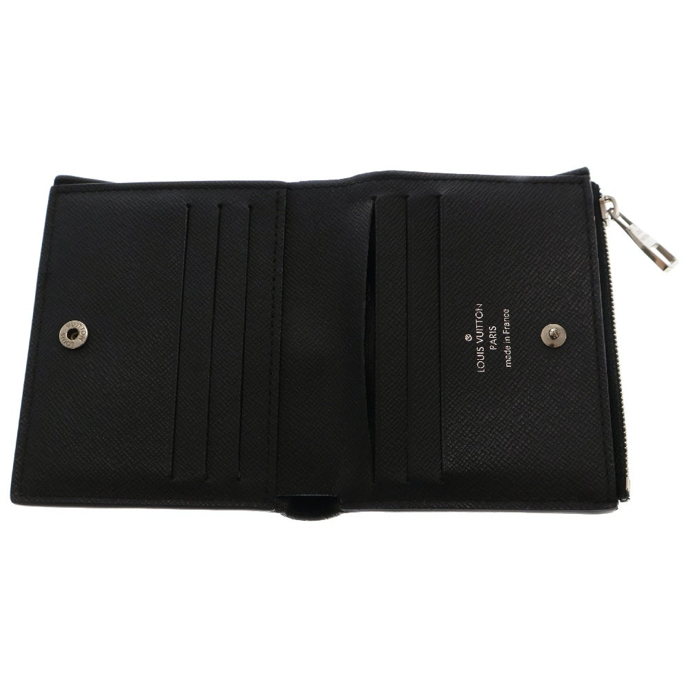 LOUIS VUITTON(ルイヴィトン) エピ ポルトフォイユ レザーウォレット 2つ折り財布 ブラック M64007