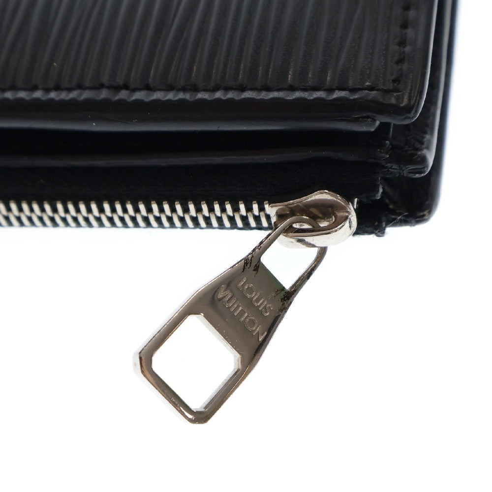 LOUIS VUITTON(ルイヴィトン) エピ ポルトフォイユ レザーウォレット 2つ折り財布 ブラック M64007
