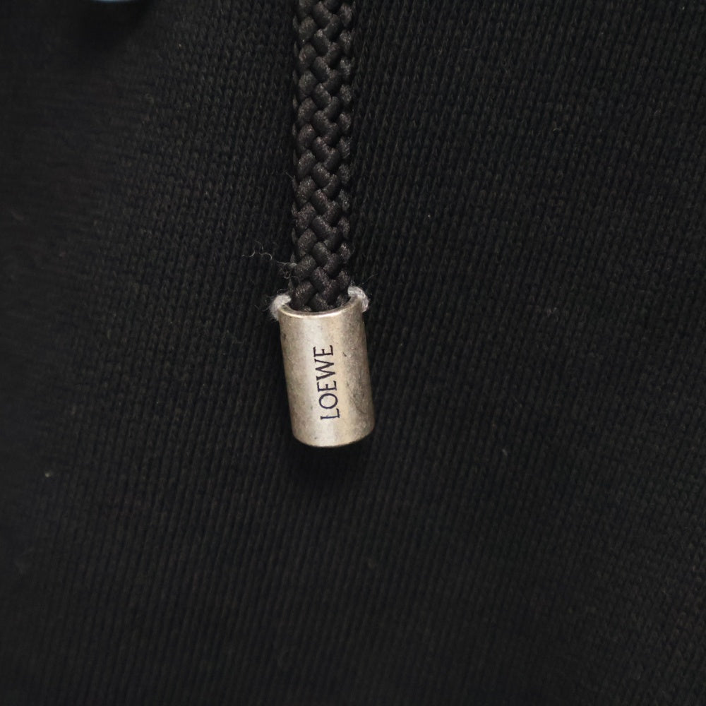 LOEWE(ロエベ) Cropped Hoodie クロップド プルオーバースウェットパーカー フーディー ブラック レディース S359Y25X45
