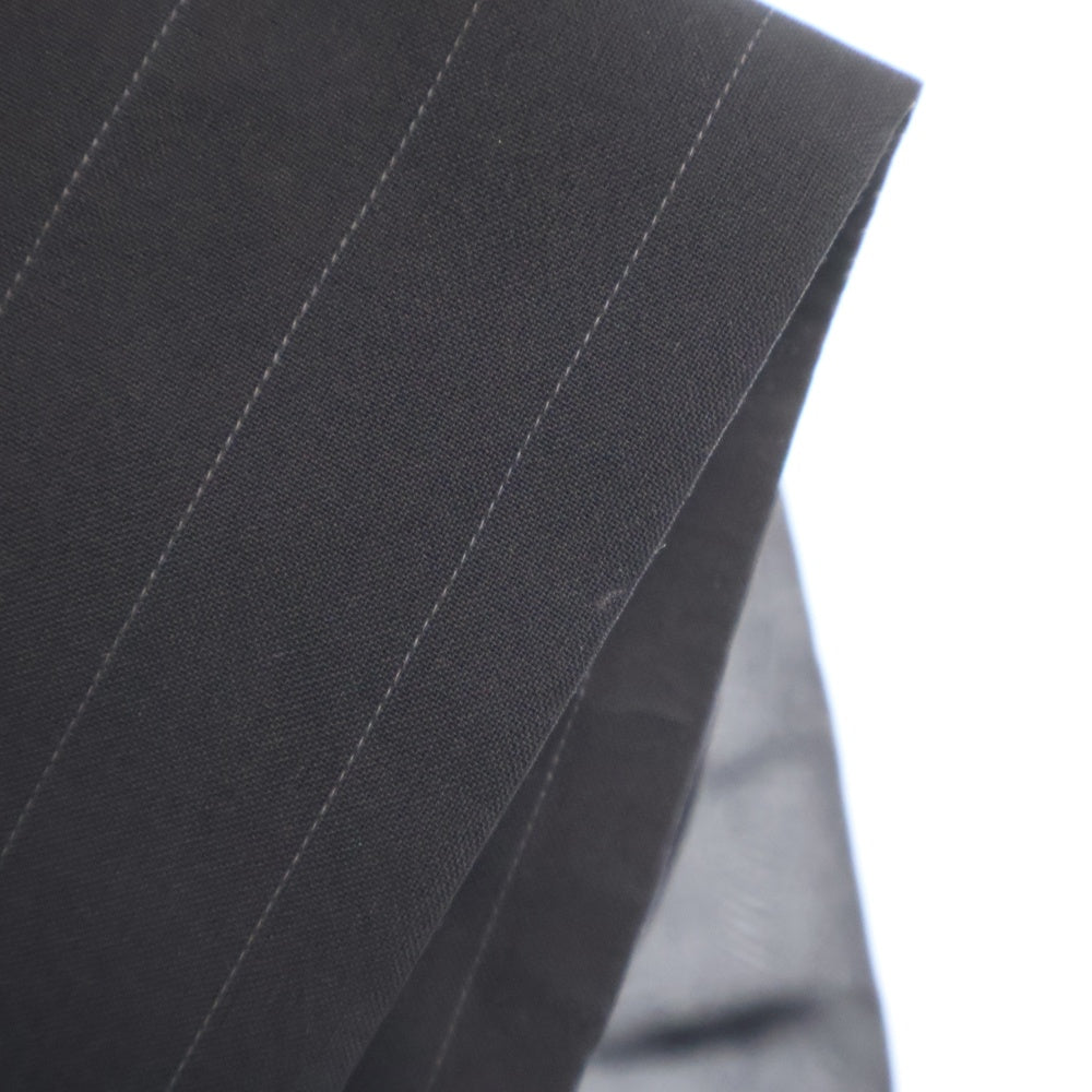 Sacai(サカイ) Chalk Stripe Glencheck Shirt ストライプ半袖シャツ ブラック レディース 24-07272