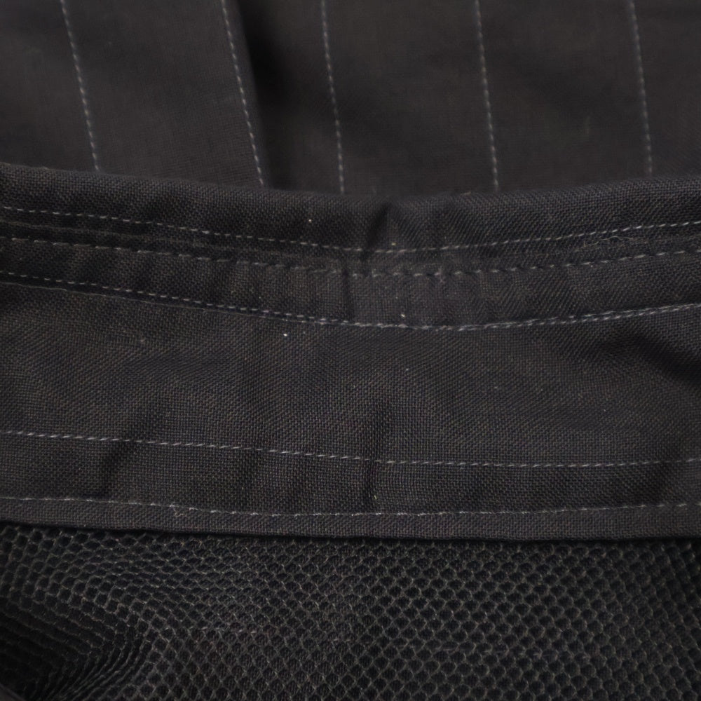 Sacai(サカイ) Chalk Stripe Glencheck Shirt ストライプ半袖シャツ ブラック レディース 24-07272