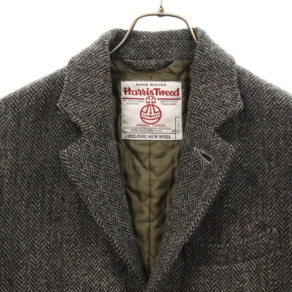 Harris Tweed(ハリスツイード) ×FREAK'S STORE フリークスストア チェスターロングコート ヘリンボーン グレー