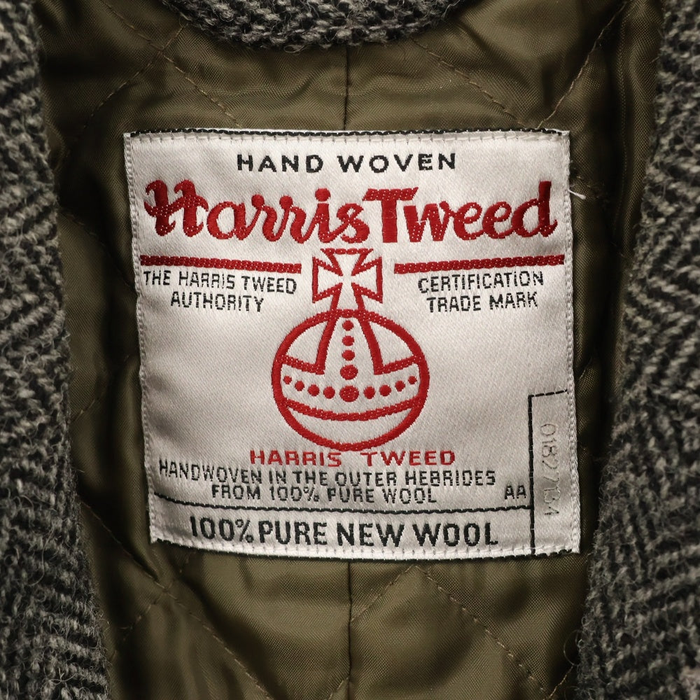 Harris Tweed(ハリスツイード) ×FREAK'S STORE フリークスストア チェスターロングコート ヘリンボーン グレー