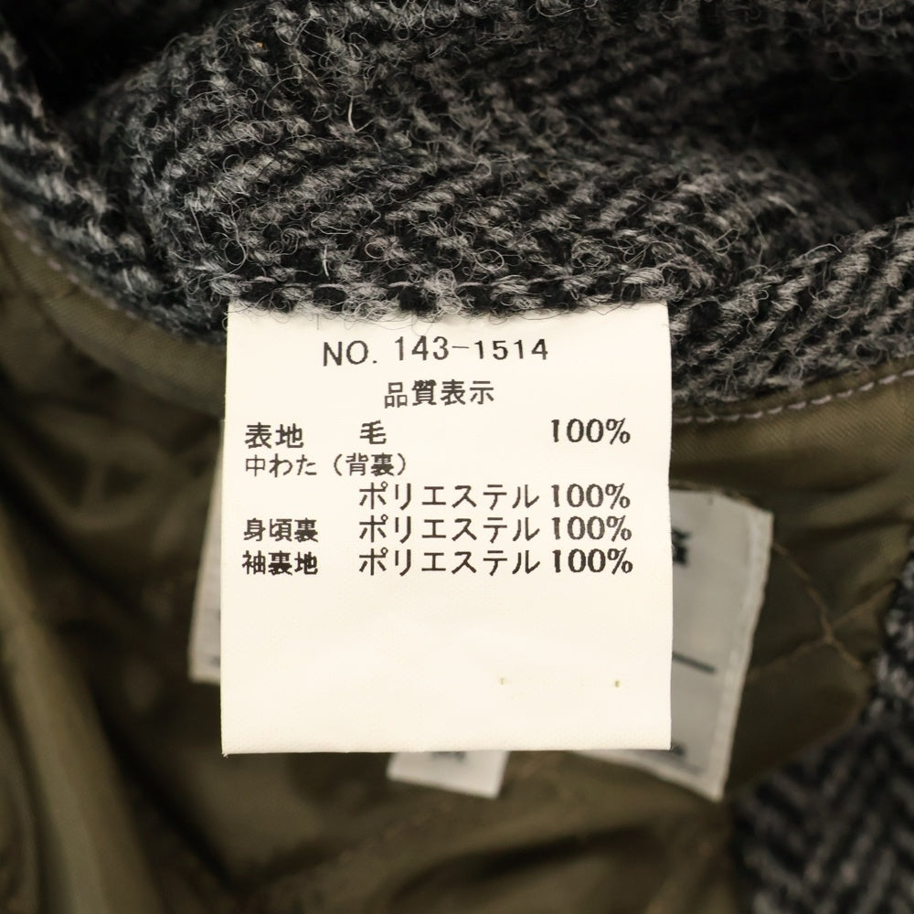 Harris Tweed(ハリスツイード) ×FREAK'S STORE フリークスストア チェスターロングコート ヘリンボーン グレー