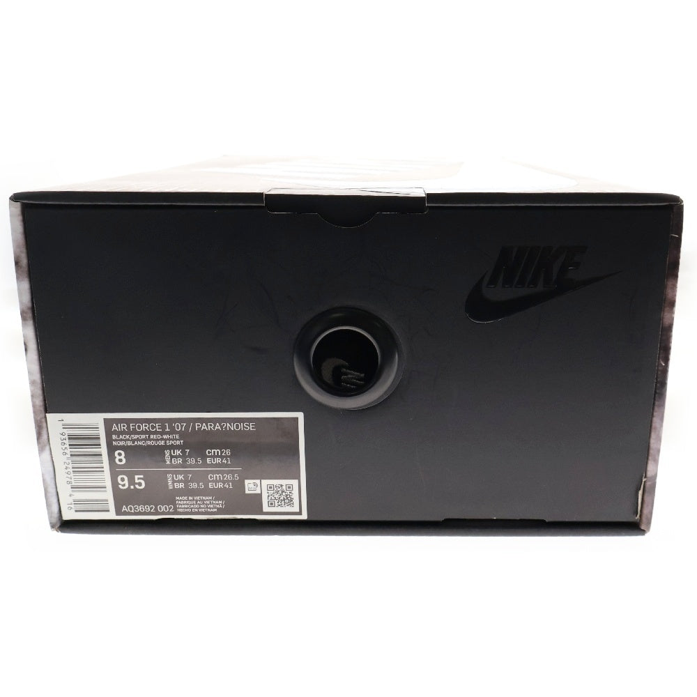 NIKE(ナイキ) ×PEACEMINUSONE AIR FORCE1 LOW PARA NOISE 韓国限定 ピースマイナスワン パラノイズ ローカットスニーカー ブラック US8/26cm AQ3692-002
