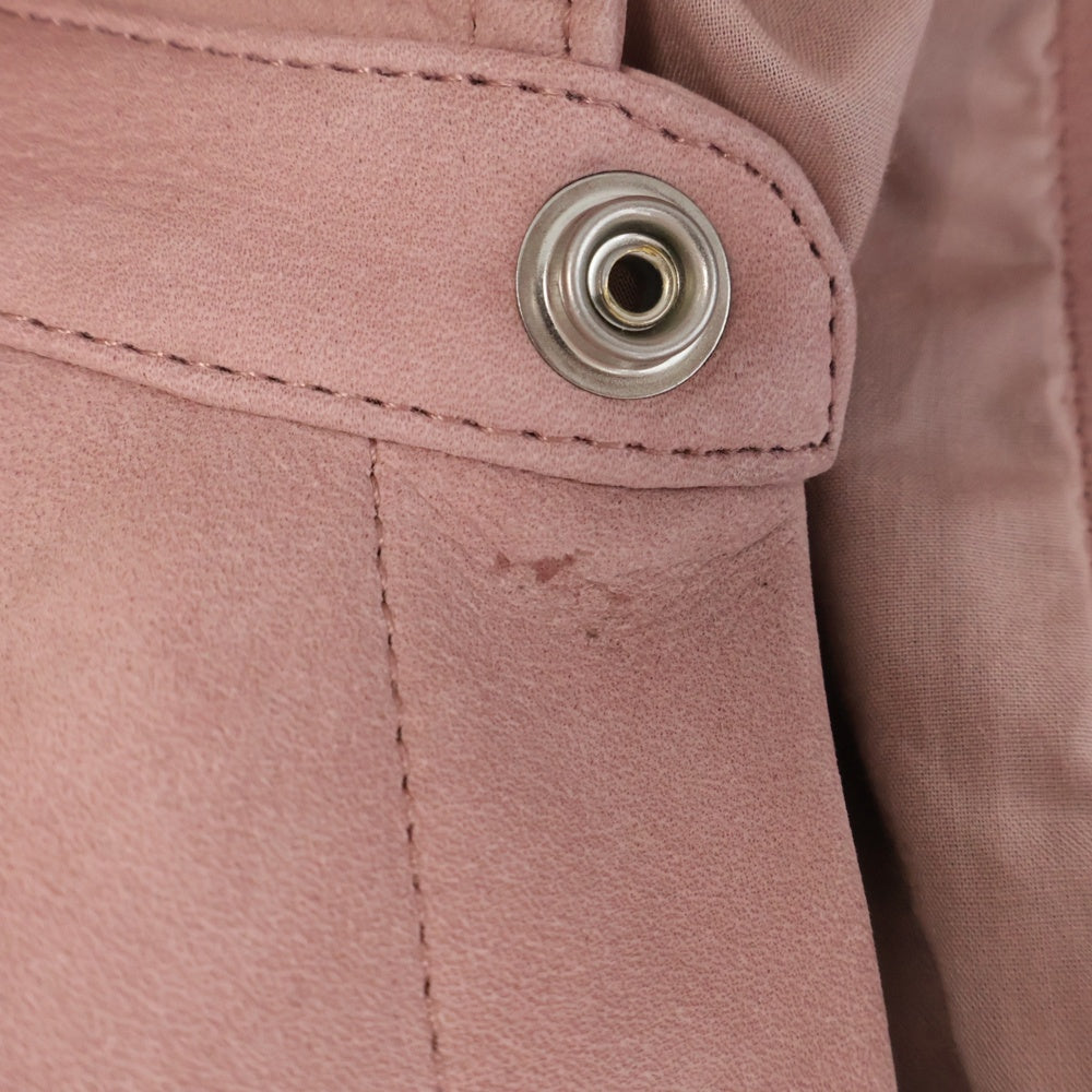 Rick Owens(リックオウエンス) Alice Strobe Leather Jacket アリス ストロボ レザージャケット ピンク RP01D2718-LCK