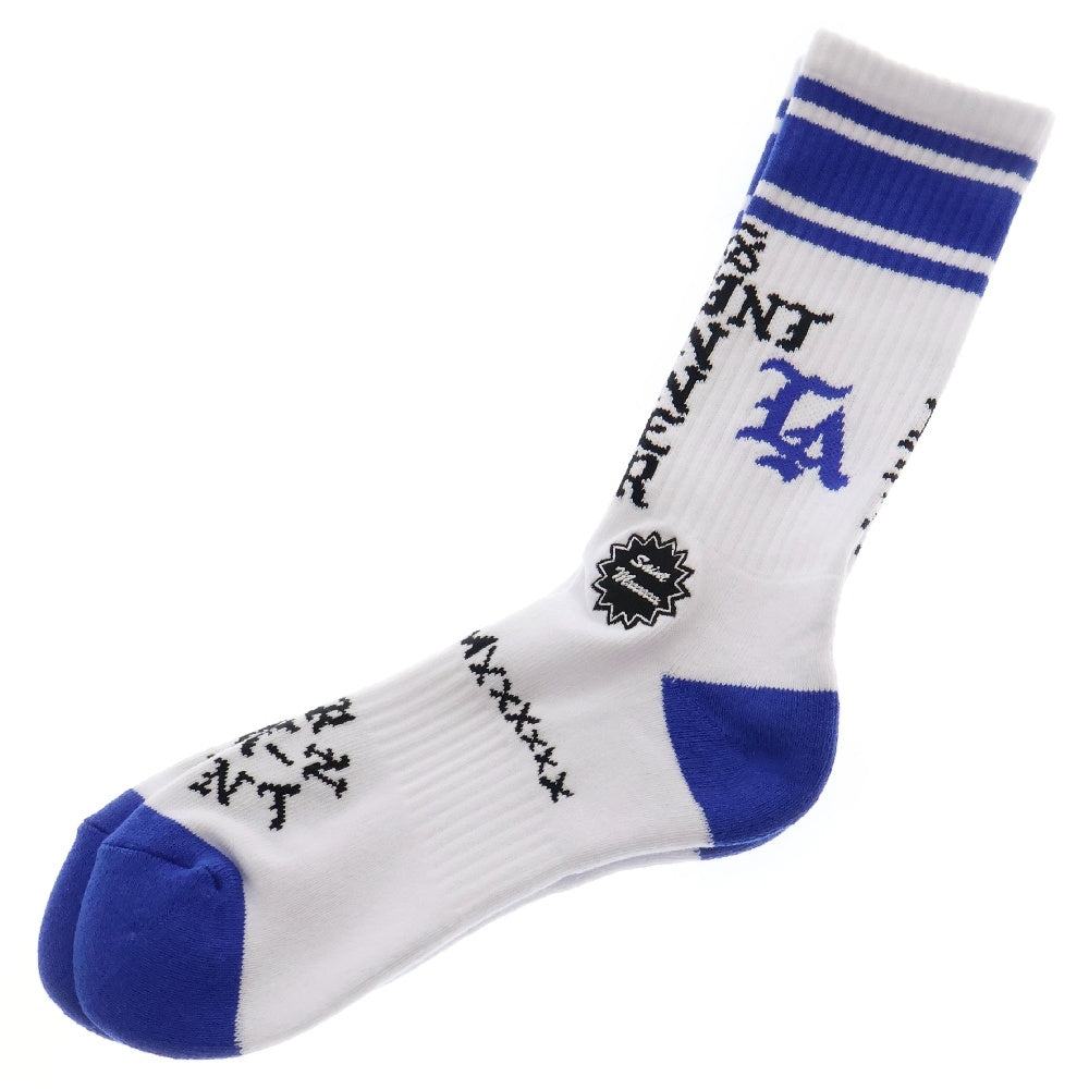 SAINT MICHAEL(セントマイケル) 24AW ×Born X Raised BR SOCKS ST Sinner ボーンレイズド 靴下 ホワイト SM-YS1-0000-C41