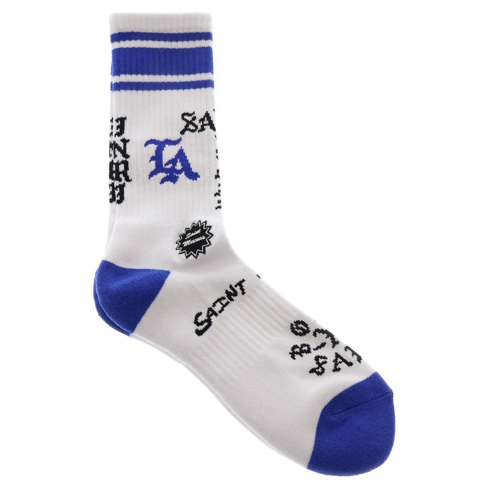 SAINT MICHAEL(セントマイケル) 24AW ×Born X Raised BR SOCKS ST Sinner ボーンレイズド 靴下 ホワイト SM-YS1-0000-C41