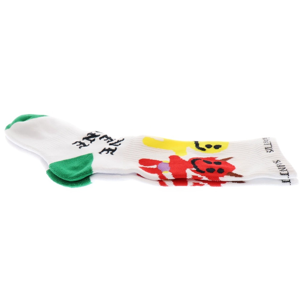 SAINT MICHAEL(セントマイケル) 24AW ×Cactus Plant Flea Market CP SOCKS LMA カクタスプラント フレアマーケット 靴下 ホワイト SM-YS1-0000-C11