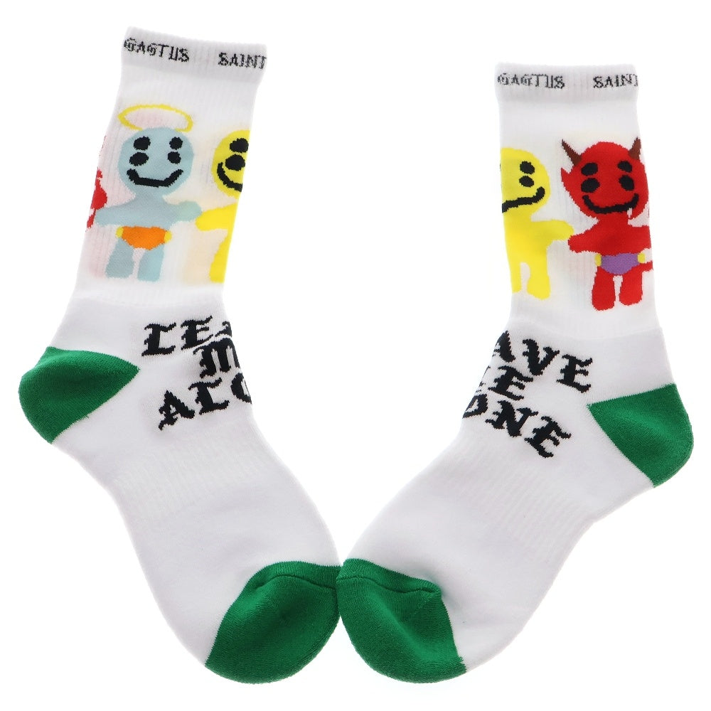 SAINT MICHAEL(セントマイケル) 24AW ×Cactus Plant Flea Market CP SOCKS LMA カクタスプラント フレアマーケット 靴下 ホワイト SM-YS1-0000-C11