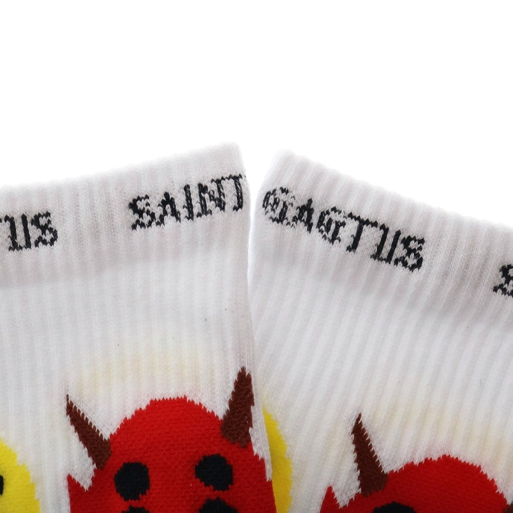 SAINT MICHAEL(セントマイケル) 24AW ×Cactus Plant Flea Market CP SOCKS LMA カクタスプラント フレアマーケット 靴下 ホワイト SM-YS1-0000-C11