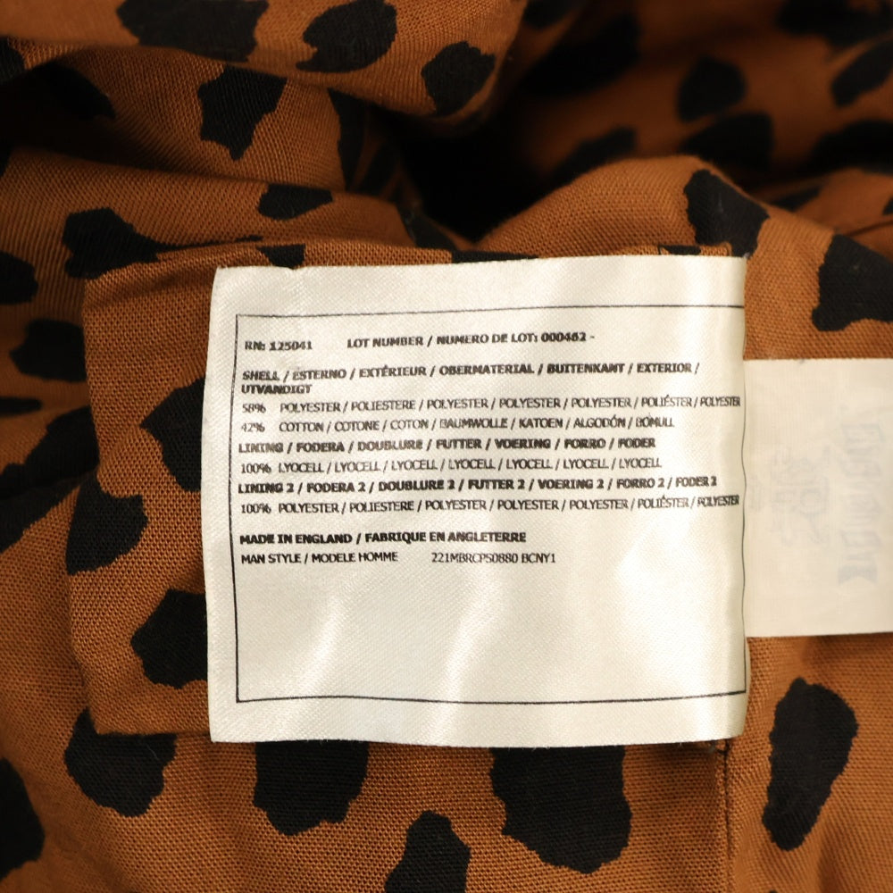 WACKO MARIA(ワコマリア) × BARACUTA G4 HARRINGTON JACKE ×バラクータ ロゴ刺繍 裏地レオパード ジップアップブルゾン ブラック