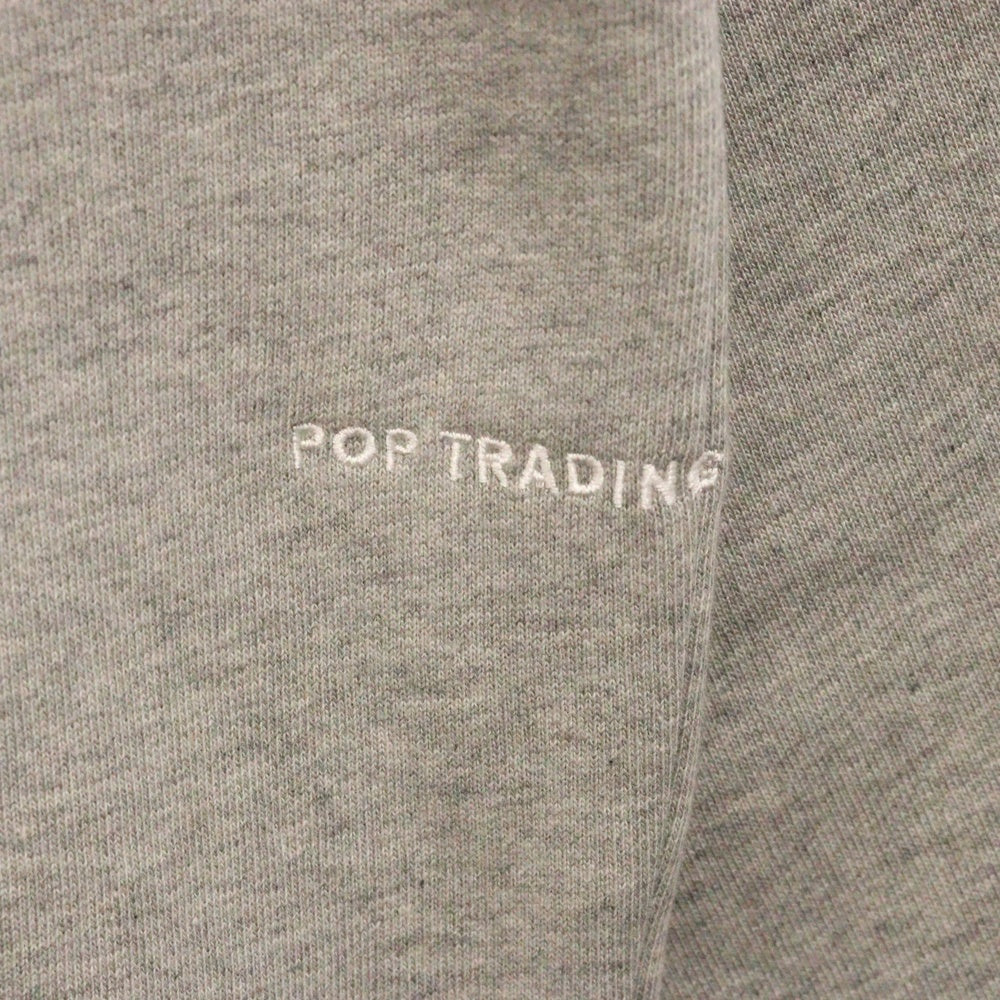 POP TRADING COMPANY(ポップトレーディングカンパニー) LOGO CREWNECK SWEAT ロゴクルーネック スウェットトレーナー グレー POPSS25_01-006