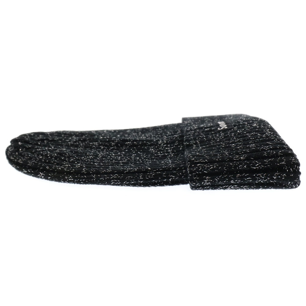 SUPREME(シュプリーム) 25SS Overdyed Beanie Metallic オーバーダイドビーニー ニット帽 ブラック/メタリックシルバー