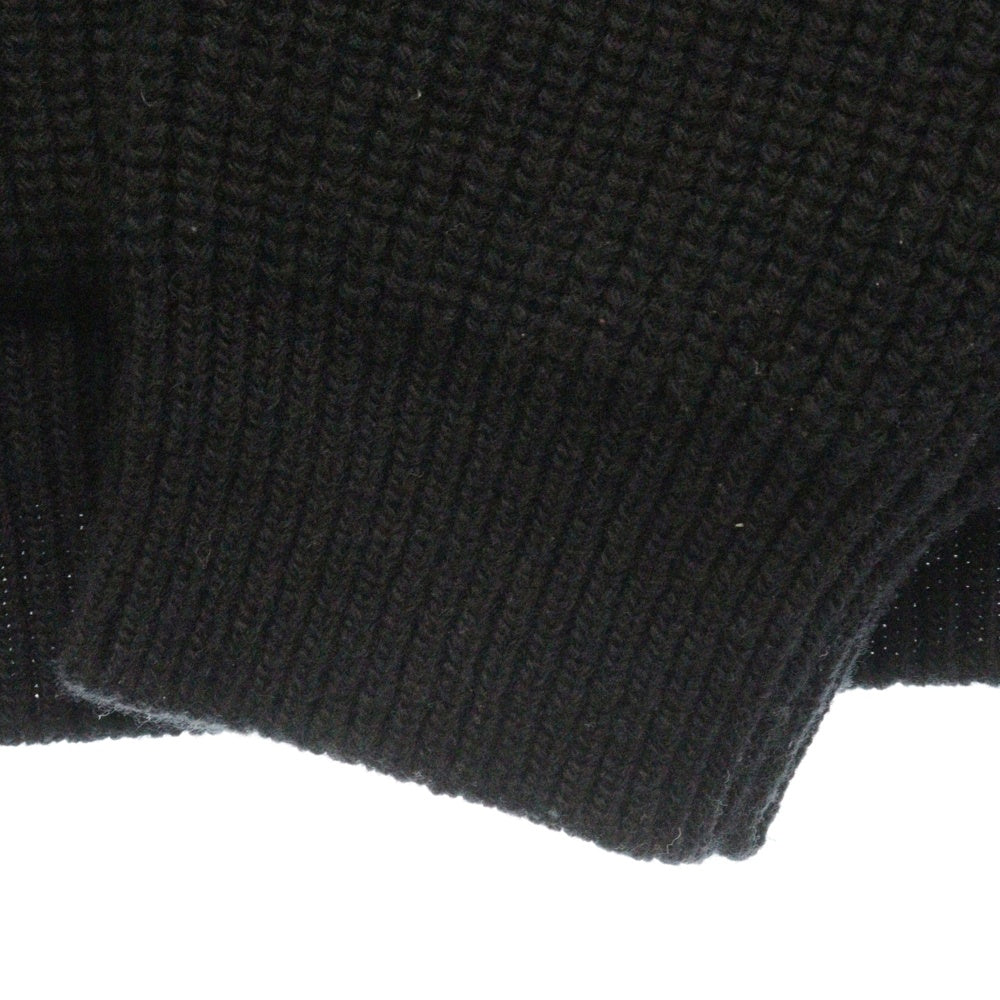 CELINE(セリーヌ) 22AW Hoodie スパンコール装飾 グラデーションロゴ プルオーバーウールニットパーカー フーディー 2A10X66Q ブラック