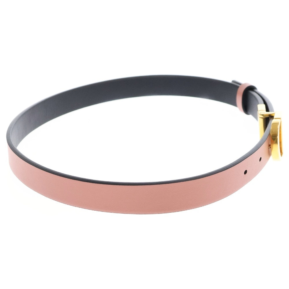 Christian Dior(クリスチャンディオール) 30 Montaigne Belt モンテーニュ リバーシブルレザーベルト ブラック/ピンク レディース