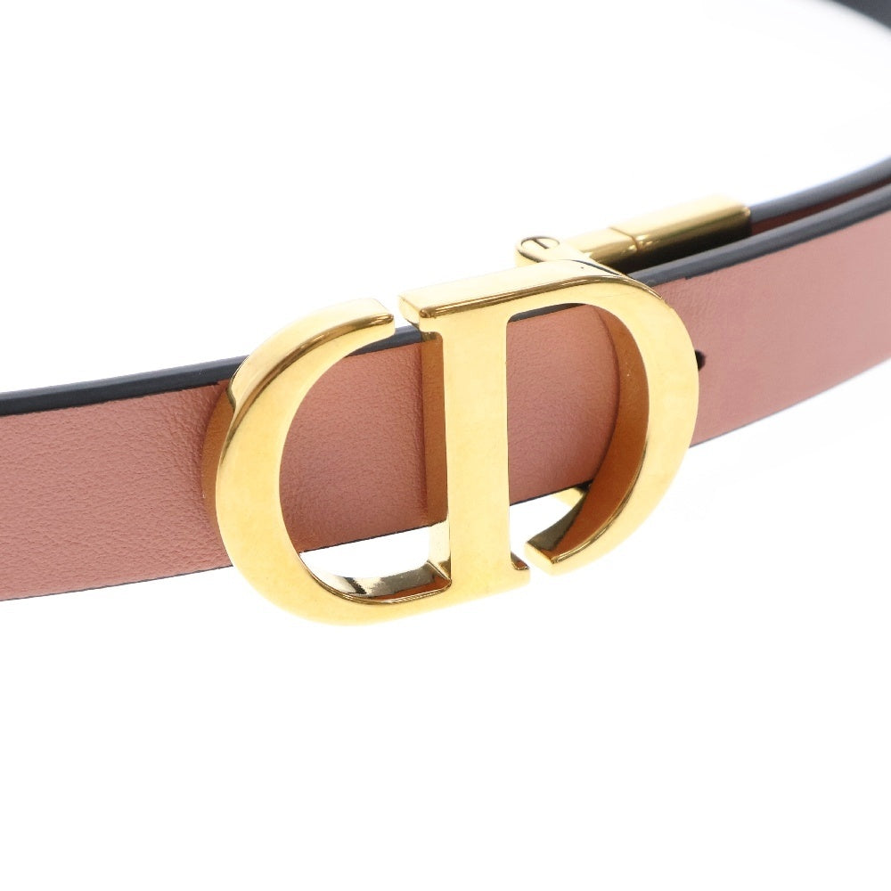 Christian Dior(クリスチャンディオール) 30 Montaigne Belt モンテーニュ リバーシブルレザーベルト ブラック/ピンク レディース