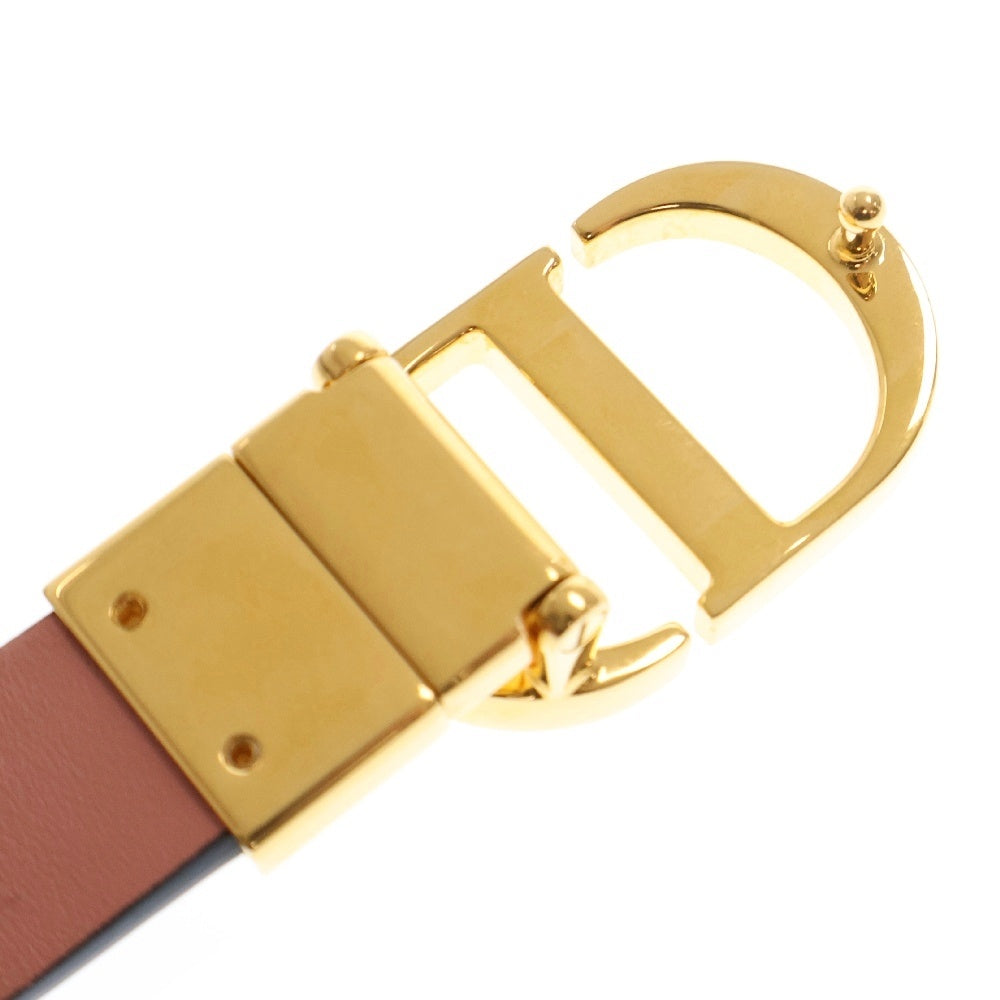 Christian Dior(クリスチャンディオール) 30 Montaigne Belt モンテーニュ リバーシブルレザーベルト ブラック/ピンク レディース