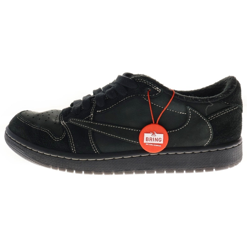 NIKE(ナイキ) ×TRAVIS SCOTT AIR JORDAN 1 LOW OG SP DM7866-001 トラヴィススコット エアジョーダン1 ブラックファントム ローカットスニーカー ブラック US9/27.0cm
