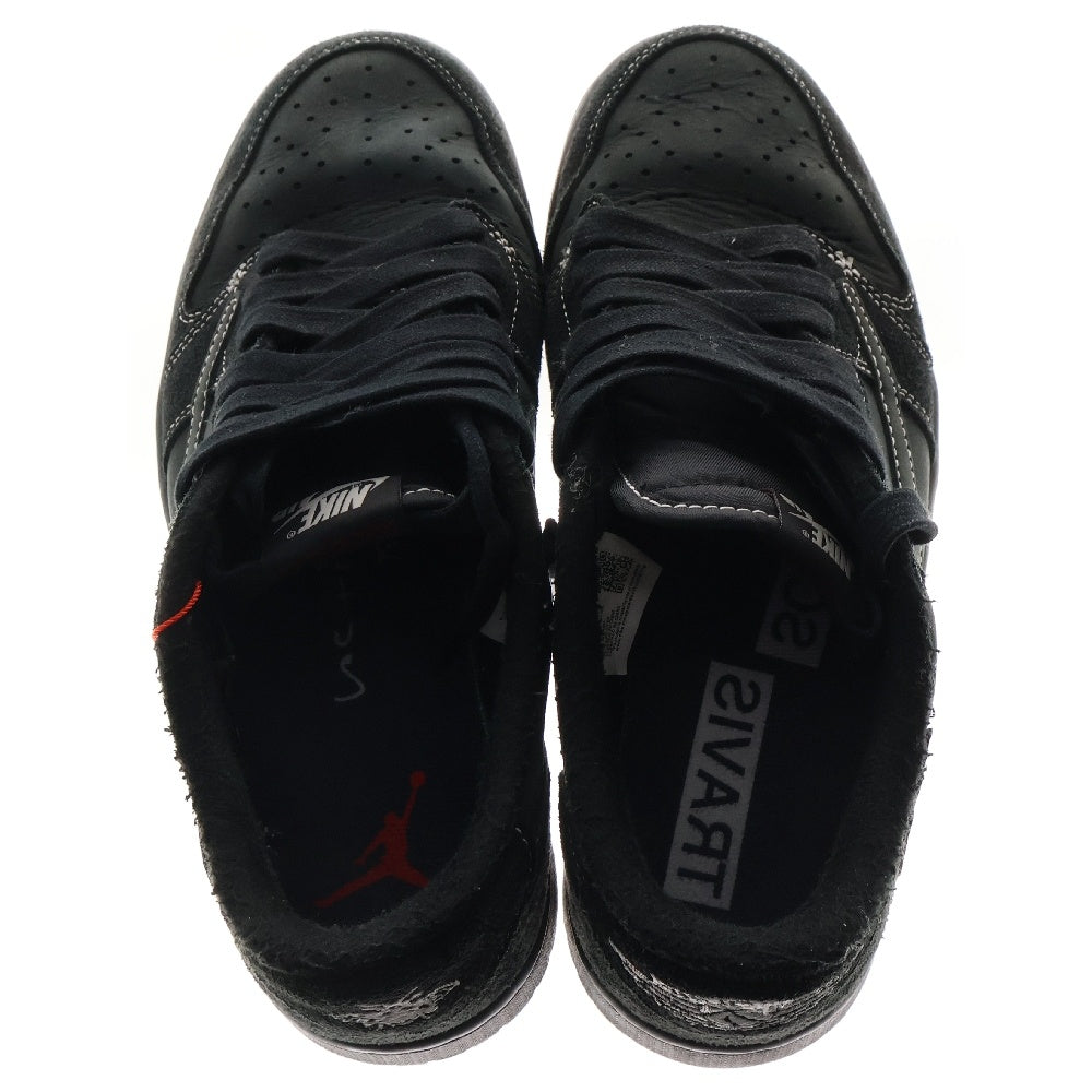 NIKE(ナイキ) ×TRAVIS SCOTT AIR JORDAN 1 LOW OG SP DM7866-001 トラヴィススコット エアジョーダン1 ブラックファントム ローカットスニーカー ブラック US9/27.0cm